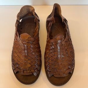 Brand X Men's Leather Huraches, Made in Mexico,  Men's Size 10